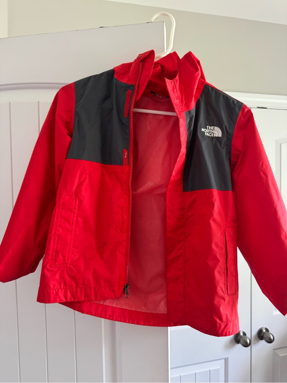 The North Face Red and Black Kids' Raincoat